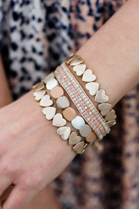 Peachy Heart Bracelet